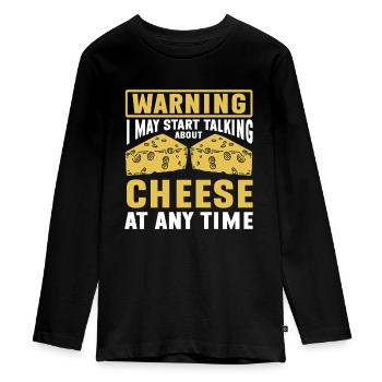 Fromagerie Amateur de fromage - T-shirt manches longues Premium Ado - noir - Devant - AI Model Kid Female (0cm)