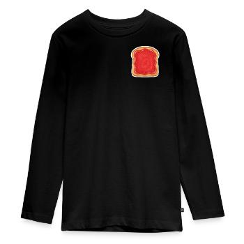 Jam bread - Teenager Premium Organic Long Sleeve Shirt - black - Front - AI Model Kid Female (0cm)