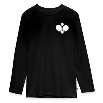 Tischtennis - Teenager Premium Bio Langarmshirt - Schwarz - Vorne - AI Model Kid Female (0cm)
