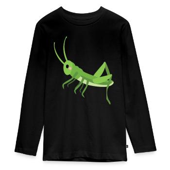 Sauters d’herbe - T-shirt manches longues Premium Ado - noir - Devant - AI Model Kid Female (0cm)