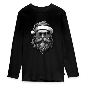 Père Noël Noël cool - T-shirt manches longues Premium Ado - noir - Devant - AI Model Kid Female (0cm)