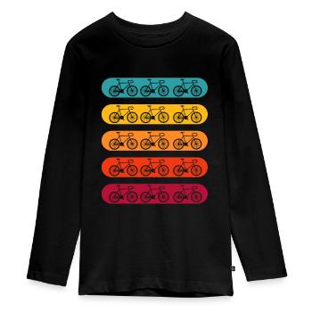 BIKE - Teenager Premium Bio Langarmshirt - Schwarz - Vorne - AI Model Kid Female (0cm)