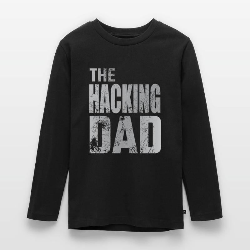 The Hacking Dad Hacker Vater Papa Code Computer Teenager Premium Bio Langarmshirt