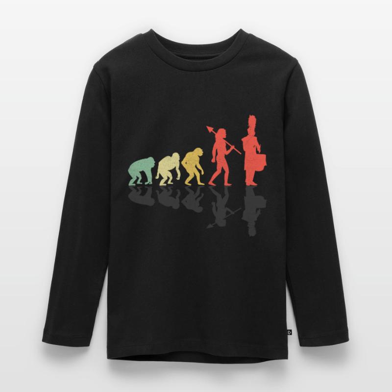 Drum Corps Evolution Marching Band Drum Music Perc Teenager Premium Bio Langarmshirt