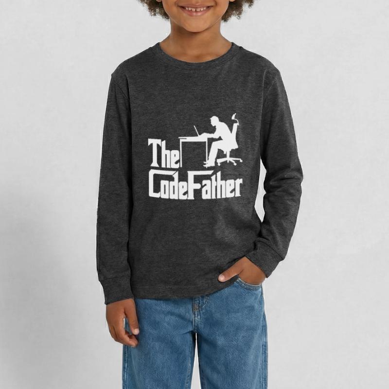 The Codefather Programmer Coder Developer Software Teenager Premium Bio Langarmshirt