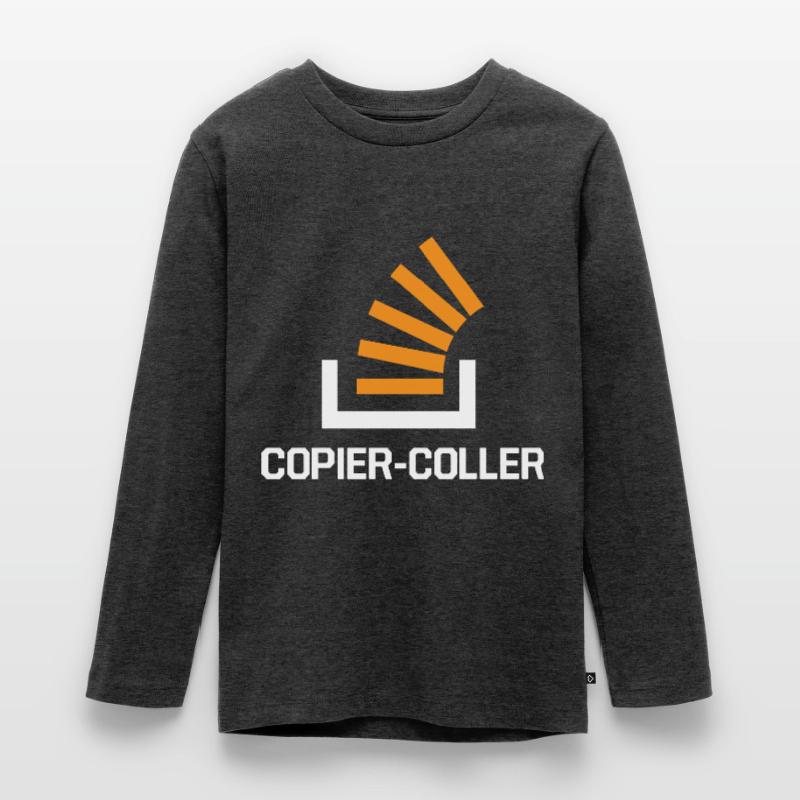 Copier Coller Programmer Software Developer Nerd G Teenager Premium Bio Langarmshirt