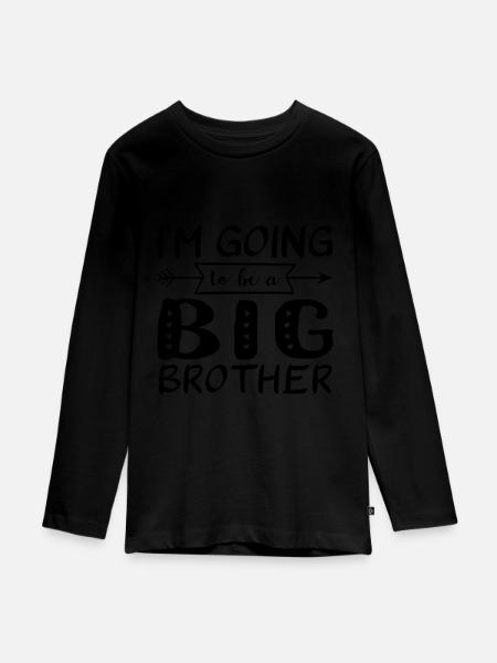 Big Brother - Teenager Premium Organic Long Sleeve Shirt - black