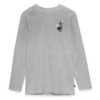 Petanque player Left-handed - Teenager Premium Organic Long Sleeve Shirt - heather grey - Front
