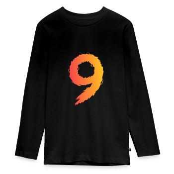 9. Geburtstag - Teenager Premium Bio Langarmshirt - Schwarz - Vorne - AI Model Kid Female (0cm)