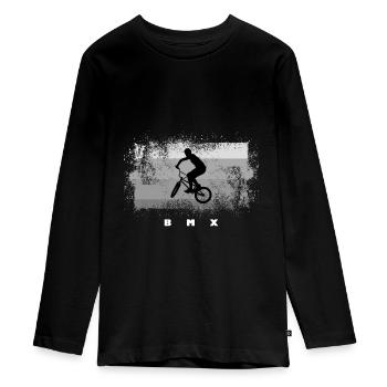 BMX - Teenager Premium Bio Langarmshirt - Schwarz - Vorne - AI Model Kid Female (0cm)