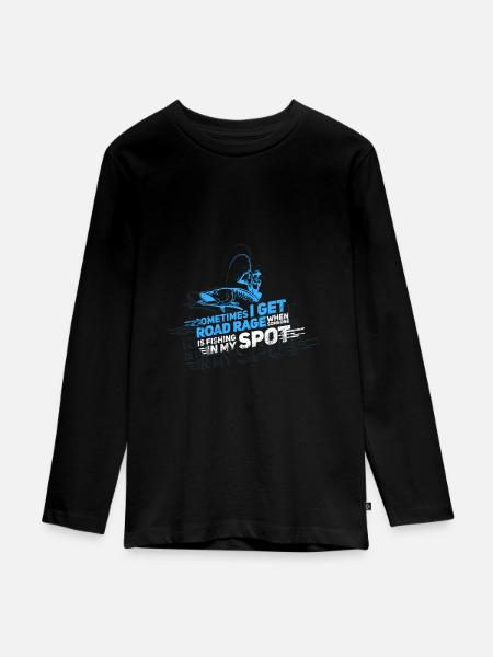 Angel - Teenager Premium Bio Langarmshirt - Schwarz
