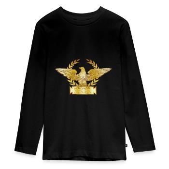 SPQR - Les Aigles de Rome - T-shirt manches longues Premium Ado - noir - Devant - AI Model Kid Female (0cm)