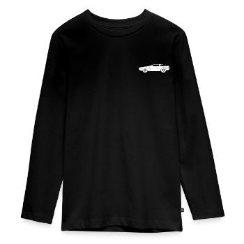 Sportwagen Auto DeLorean _white - Teenager Premium Bio Langarmshirt - Schwarz - Vorne - AI Model Kid Female (0cm)