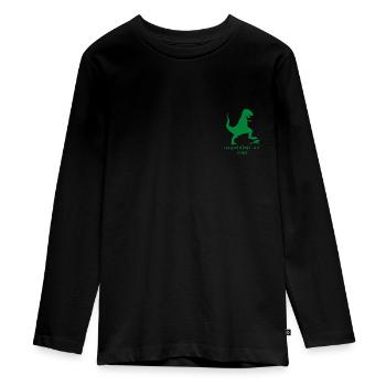 Dinosaur Workout | Keep Going - Teenager Premium Organic Long Sleeve Shirt - black - Front - AI Model Kid Female (0cm)