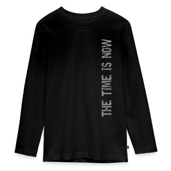 Le temps est maintenant - T-shirt manches longues Premium Ado - noir - Devant - AI Model Kid Female (0cm)