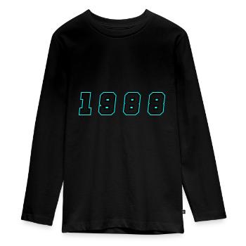 1988 Year Number - Teenager Premium Organic Long Sleeve Shirt - black - Front - AI Model Kid Female (0cm)