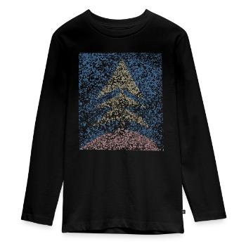 Sapin - Noël - T-shirt manches longues Premium Ado - noir - Devant - AI Model Kid Female (0cm)