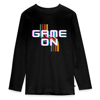 Jeu activé - T-shirt manches longues Premium Ado - noir - Devant - AI Model Kid Female (0cm)