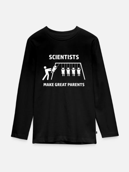 Scientists make great parents - Teenager Premium Bio Langarmshirt - Schwarz
