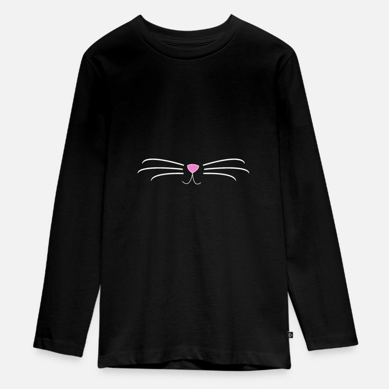 Chat, chat, cadeau, propriétaire de chat - T-shirt manches longues Premium Ado - noir