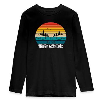 Bridal Veil Falls Caroline du Nord - T-shirt manches longues Premium Ado - noir - Devant - AI Model Kid Female (0cm)