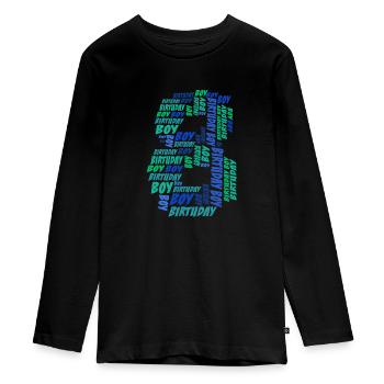 Geburtstag Junge 8. Geburtstag | Jungen - Teenager Premium Bio Langarmshirt - Schwarz - Vorne - AI Model Kid Female (0cm)