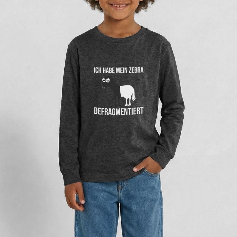 Zebra Defragmentiert Computer Programmierer Teenager Premium Bio Langarmshirt