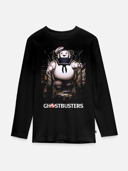 Ghostbusters Marshmallow-Mann - Teenager Premium Bio Langarmshirt - Schwarz