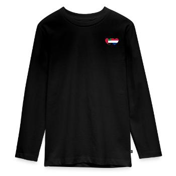 Émirats arabes unis Hollande Drapeau Coeur - T-shirt manches longues Premium Ado - noir - Devant - AI Model Kid Female (0cm)