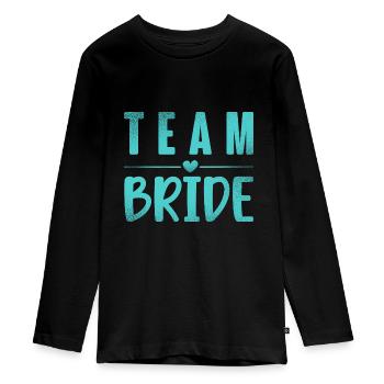 Équipe Bride - T-shirt manches longues Premium Ado - noir - Devant - AI Model Kid Female (0cm)