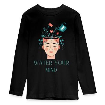 Creative Mental Water Care Design - Teenager Premium Organic Long Sleeve Shirt - black - Front - AI Model Kid Female (0cm)