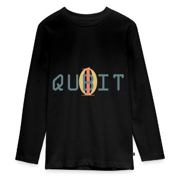 Qubit quantique imbrication physique - T-shirt manches longues Premium Ado - noir - Devant - AI Model Kid Female (0cm)