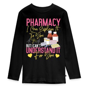 Pharmacy Tech Technician - Teenager Premium Bio Langarmshirt - Schwarz - Vorne - AI Model Kid Female (0cm)