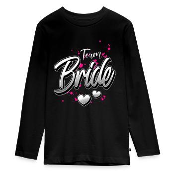 Équipe Bride - T-shirt manches longues Premium Ado - noir - Devant - AI Model Kid Female (0cm)