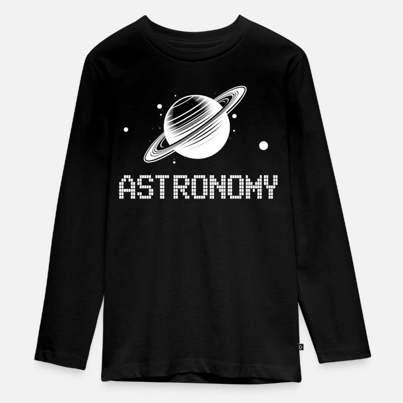 Astronomie - T-shirt manches longues Premium Ado - noir
