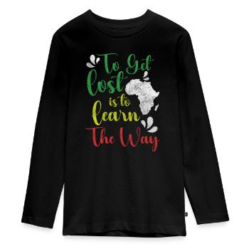 Afrique Africains - T-shirt manches longues Premium Ado - noir - Devant - AI Model Kid Female (0cm)