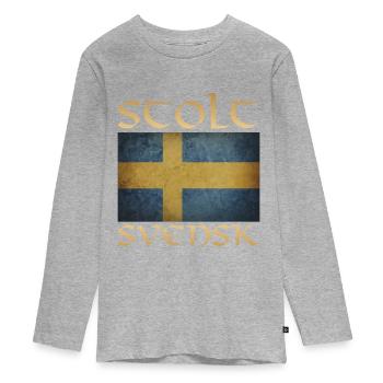 PROUD SWEDISH Popular Products - T-shirt manches longues Premium Ado - gris chiné - Devant