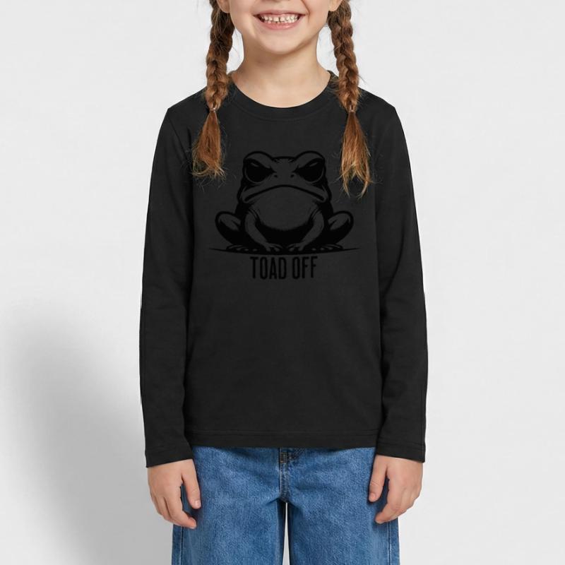 Vintage Frog Toad Meme Grumpy Frog Don't Toad Me Teenager Premium Bio Langarmshirt