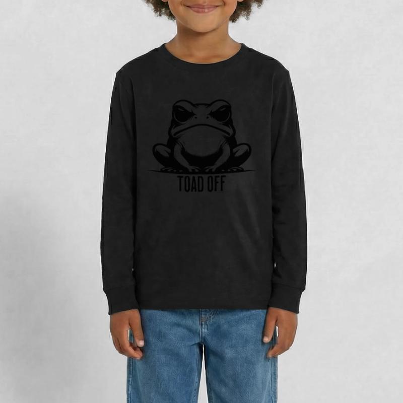 Vintage Frog Toad Meme Grumpy Frog Don't Toad Me Teenager Premium Bio Langarmshirt
