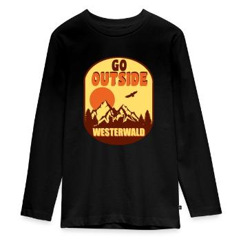 Westerwald - Teenager Premium Bio Langarmshirt - Schwarz - Vorne - AI Model Kid Female (0cm)