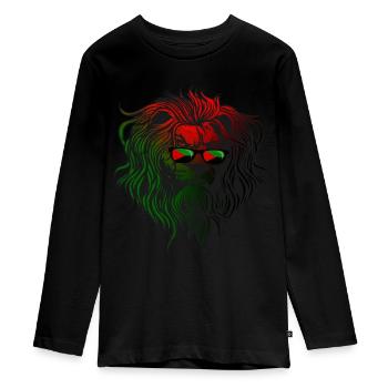 Martinique - Teenager Premium Organic Long Sleeve Shirt - black - Front - AI Model Kid Female (0cm)