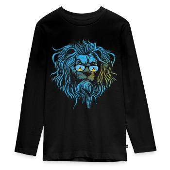 Saint Lucia - Teenager Premium Organic Long Sleeve Shirt - black - Front - AI Model Kid Female (0cm)