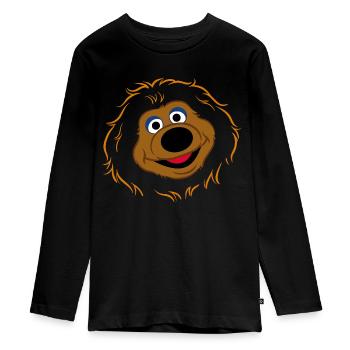 Rue Sésame Samson Visage - T-shirt manches longues Premium Ado - noir - Devant - AI Model Kid Female (0cm)