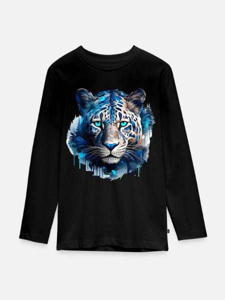 Jaguar - Teenager Premium Bio Langarmshirt - Schwarz