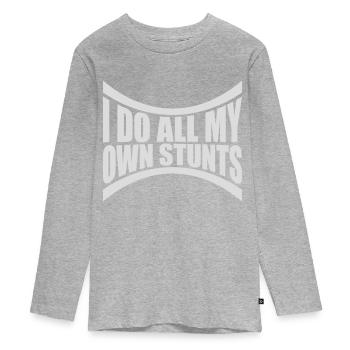 Toutes mes propres cascades - T-shirt manches longues Premium Ado - gris chiné - Devant