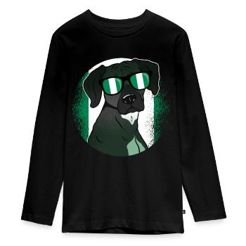 Nigéria - T-shirt manches longues Premium Ado - noir - Devant - AI Model Kid Female (0cm)