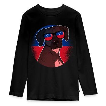 Samoa - Teenager Premium Organic Long Sleeve Shirt - black - Front - AI Model Kid Female (0cm)