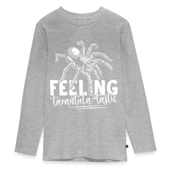 Feeling Tarantula-tastic Tarantula Owner - Teenager Premium Organic Long Sleeve Shirt - heather grey - Front