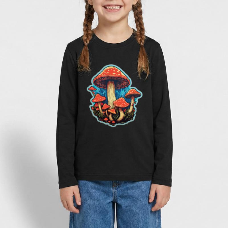 Toadstool Mushroom Mushroom Picker T-shirt manches longues Premium Ado
