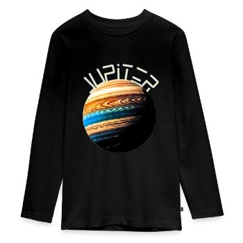 Jupiter - Teenager Premium Bio Langarmshirt - Schwarz - Vorne - AI Model Kid Female (0cm)